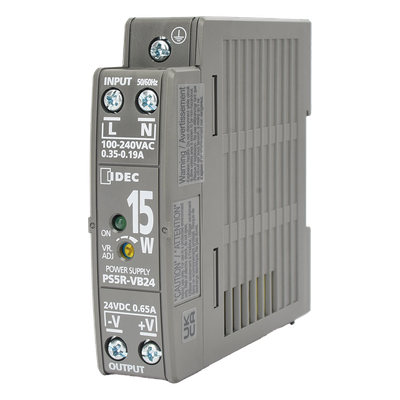 Fuente de alimentación conmutada de 24 Vdc, 15 W, para montaje en riel DIN | PS24-S15W