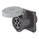 Receptáculo Pin and Sleeve Trifásico / 60 A 600 VCA 3 Fases / 3 Polos 4 Hilos / Hermético / Grado Industrial. | HUB-HBL-460-R5W