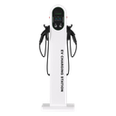 Estación de Carga para Vehículos Eléctricos / Tipo Pedestal / Doble Conector Tipo 1 (SAE J1772) / 48 A / 11.5 kW por Puerto / Pantalla LCD 4.3 in (10.9 cm) / RFID / Protección IP54 / Chasis SGCC Galvanizado | S03US48A02