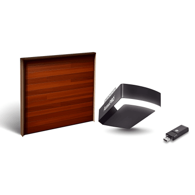 KIT COMPLETO Incluye /Puerta D/ Garage / APDOORGF 10x8 Pies / Lisa Linea Central / Color blanco / Insulada / Interfase ACCESSWIFI / Motor FS1000M / 1/2HP / Fuerte/Silencioso/Luz LED/Motor DC . | KIT-DOOR-108GF