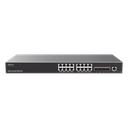 Switch Capa 3 PoE+ Administrable / 16 puertos 10/100/1000 Mbps + 4 Puertos SFP+ de 10 Gigabits / Hasta 240W / Compatible con GWN Cloud. | GWN7812P