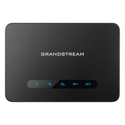 Adaptador de Teléfono Analógico ATA 2 Puertos FXS (Conectar Teléfono Análogo) con Router NAT Gigabit / Compatible SIP / Cifrado AES Reforzado / Calidad de Voz HD / Soporta Fax T.38 / Router NAT Alto Rendimiento | HT-812-V2