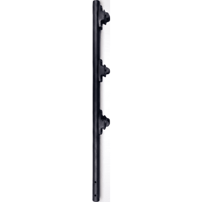 Poste de Paso / Tubo de Acero Galvanizado / Diámetro 1" / Longitud 75 cm / 3 Aisladores / Pintura Negra / Peso 0.5 KG | SF-POST-3B