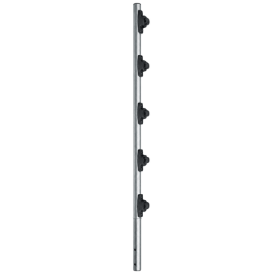 Poste de Paso / Tubo de Acero Galvanizado / Diámetro 1" / Longitud 120 cm / 5 Aisladores / Sin Pintar / Peso 0.9 KG | SF-POST-5