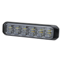 Luz Auxiliar de 18 LED, Tricolor, Rojo/Blanco/Ambar, Lente Transparente, Bisel Negro, SAE | SP18RWA