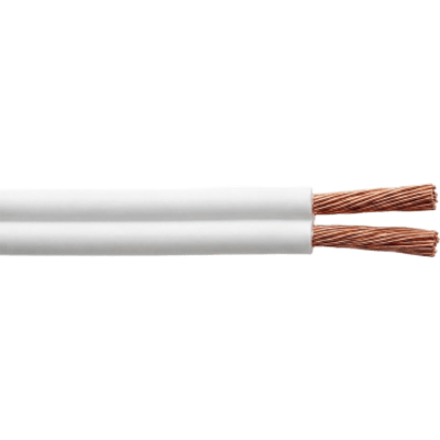 Cable POT 2 x 16 AWG /  Flexible Tipo SPT  / 300V 60°C / 100 Metros ( 328.08 Pies ) Cobre Suave / Aislamiento PVC / Paralelo / Blanco / Cumple NOM-001-SEDE/ Aplicaciones en Electrodomésticos y Electrónicos | PC03