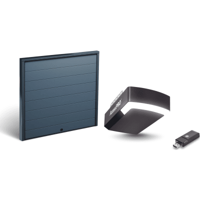 KIT COMPLETO Incluye /Puerta D/ Garage / APDOORL 18x8 Pies / Lisa Linea Central / Insulada / Interfase ACCESSWIFI / Motor FS1000M / 1/2HP / Fuerte/Silencioso/Luz LED/Motor DC . | KIT-DOOR-188L