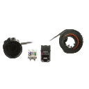 Conector Jack RJ45 de Uso Industrial Estilo TG, Blindado Categoría 6, Con Tapa Protectora, Protección IP67 | IAEBH6S