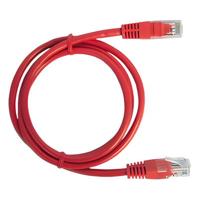 Cable de Parcheo UTP Cat6 / 1 Metro (3.28 Pies) / RJ45 / Sin Blindaje / Rojo | LP-UT6-100-RD