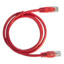 Cable de Parcheo UTP Cat6 / 1 Metro (3.28 Pies) / RJ45 / Sin Blindaje / Rojo | LP-UT6-100-RD