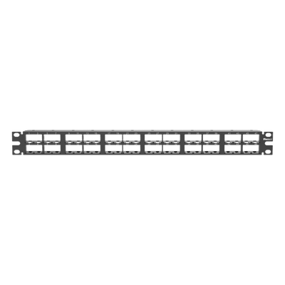 Panel de Parcheo Modular / 48 Puertos / 1 UR / Alta Densidad / Sin Blindaje / Rack 19 Pulgadas | CPP48HDVNSWBL