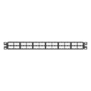 Panel de Parcheo Modular / 48 Puertos / 1 UR / Alta Densidad / Sin Blindaje / Rack 19 Pulgadas | CPP48HDVNSWBL