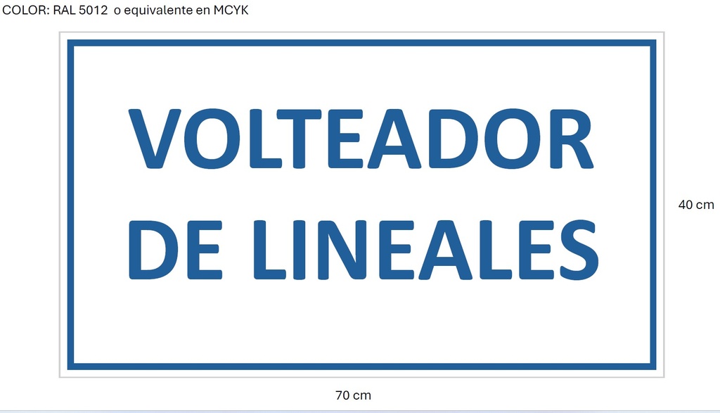 SSMART CARTEL GRABADO LEYENDA VOLTEADOR DE LINEALES