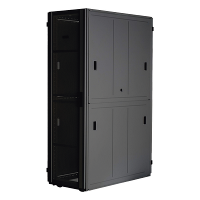 Gabinete para Centro de Datos / 48 UR / 800 mm Ancho x 1070 mm Profundidad / Puertas Perforadas 80% / Carga Estática 1588 kg / Acero Epoxi Negro | XGL84812B