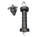 Manija de Puerta para Cerco Eléctrico / PP + Metal Reforzado / Colgador 20 cm (7.9 in) / Terminal 8 cm (3.1 in) / Peso 190 g | SF-MANIJA