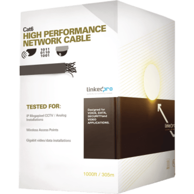 Cable UTP Cat6+ / Calibre 23 / Doble Chaqueta Gel / Exterior 305 m (1000 ft) / Resistente UV / Gigabit Ethernet / ETL y UL | PRO-CAT-6-GELX-V2