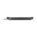 Multicontacto Horizontal (PDU) de 6 Contactos (NEMA 5-15R) Rack 19" 1UR. Voltaje Entrada/Salida: 120Vca/15A | HTCM1U6C