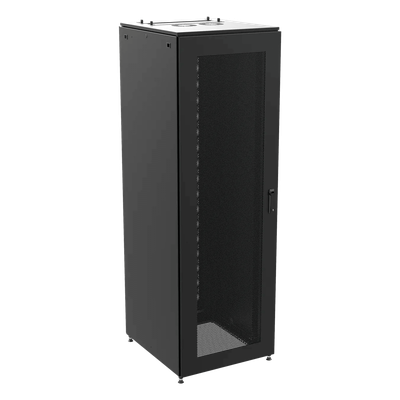 Gabinete de Telecomunicaciones / 48 UR / 2350 x 800 x 1200 mm (7.7 x 2.6 x 3.9 ft) / Acero Negro RAL 9005 / Puertas Perforadas / Certificaciones UL-cUL | PS1C23812B