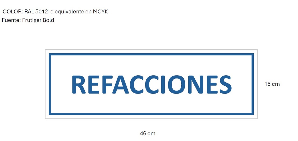 SSMART CARTEL GRABADO LEYENDA REFACCIONES