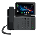 Teléfono IP Empresarial / Pantalla Táctil 7" / Wi-Fi 6 / Bluetooth 5.4 / 20 Líneas SIP / Cámara 1080p / PoE / Material Antibacterial | V66