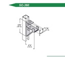 SSMELE Soporte (BRACKET) para mensula acero galvanizado MOD SC360