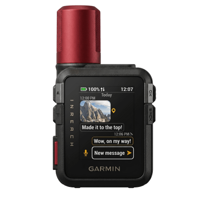 Dispositivo de Comunicación Satelital / SOS Interactivo / Mensajería de Voz y Fotos / IP67 MIL-STD-810 / Pantalla Táctil MIP Color 1.9" / GPS Multibanda / Autonomía 14 Días / USB-C / BLE / ANT+ | 10-03387-10