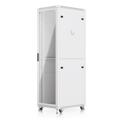 Gabinete Rack de Piso / 42U / 600 x 800 mm (23.6 x 31.5') / Capacidad 800 kg (1,763.7 lb) / Puerta Vidrio Templado / Ventiladores Integrados | UACC-RACK-42U-800-G
