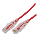 Cable de Parcheo Slim UTP Cat6A / 0.5 m (1.64 ft) / 28 AWG / Rojo / RJ45 | LP-UT6A-05-RD28