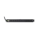 Multicontacto Horizontal (PDU) de 8 Contactos (NEMA 5-15R) Rack 19" 1UR. Voltaje Entrada/Salida: 120Vca/15A | HTCM-1U