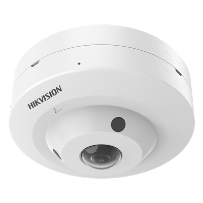 Cámara Fisheye TurboHD / 3K 2960x1665 / Lente 1.8 mm / 180° FOV / Audio y Micrófono / Luz Dual IR y Blanca 10 m (32.8 ft) / IP67 / IK08 | DS-2CE52K0T-LPS