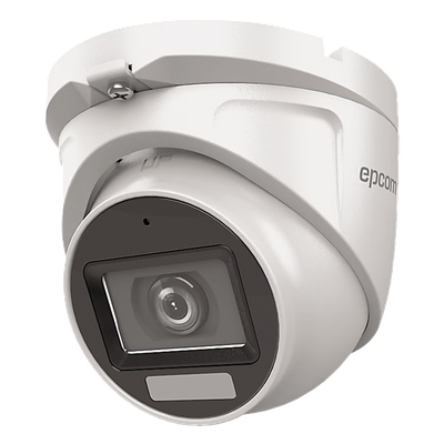 Cámara Turret TURBOHD / 2 Megapixel / Dual Light 30 m (98.4 ft) IR + 20 m (65.6 ft) Luz Blanca / Audio Integrado / IP66 / Metal | E8-TURBO-DL/A