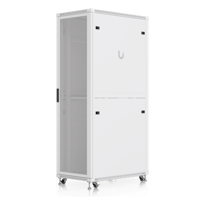 Gabinete de Rack 42U / Acero SPCC / Carga 800 kg (1763.7 lb) Estática / Profundidad Ajustable / Puertas Perforadas / Ruedas con Seguro | UACC-RACK-42U-1000-P