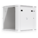 Gabinete Rack 12U / 600x703 mm / Puerta Vidrio Templado / Puerta Trasera Abatible / Paneles Laterales con Llave / Acero SPCC 1.2 mm | UACC-RACK-12U-WALL-SW-G