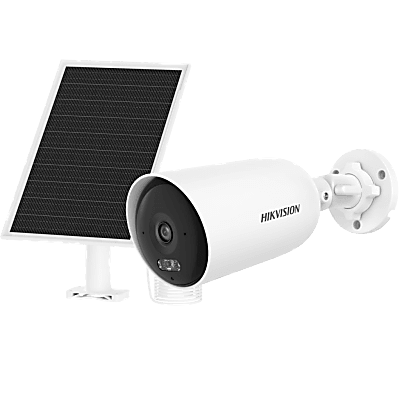 Kit Solar IP All in One / AOV / 4 Megapixel / Lente 2.8 mm / Panel Solar 8W + Batería Litio 9000 mAh / SIM 4G / Audio Bidireccional / IP66 / 1.05 x 0.75 x 0.49 pies | DS-2CFS04/4G-SIM