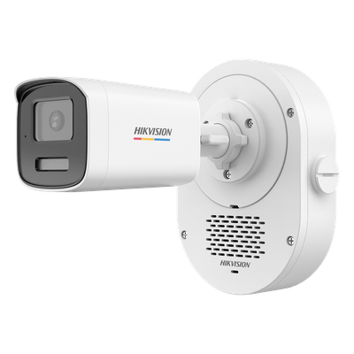Cámara Bala TURBOHD / 2 Megapixel 1080p / ColorVu 24/7 / Luz Dual 40 m (131.2 ft) / Audio Bidireccional / Disuasión Activa / IP67 | DS-2CE13DF0T-LXTS