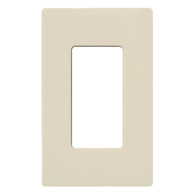 Placa de Pared / 1 Gang / Screwless / Apertura Designer / Acabado Brillante Almendra Claro / Perfil 7.6 mm | CW1-LA