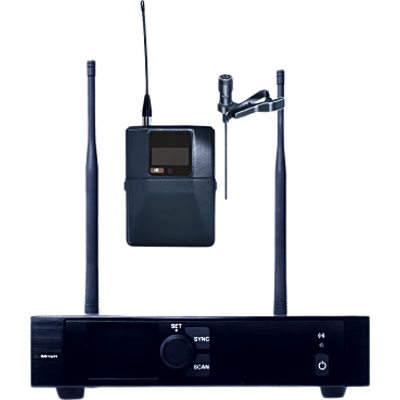 Sistema de Micrófono Inalámbrico | Receptor Un Canal U-Band 540-690 MHz | Micrófono de Solapa Digital | Modulación PI/4-DQPSK | Pantalla TFT-LCD 2.2" | Encripción de Audio | Autonomía >10 Horas | EP591U/59L