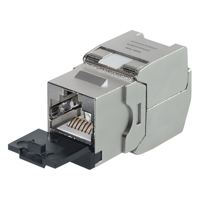 Módulo Jack Keystone / STP Blindado / CAT6A / Toolless / 10GbE / Tapa Protectora | LPKJHC6A