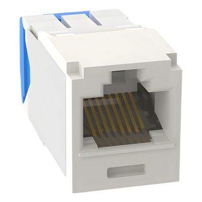 Conector Jack RJ45 / Cat 6A / Mini-Com TG / Sin Blindaje / Gel Anti-Corrosión / 22-26 AWG / Color Blanco Mate | CJE6X88TGIW