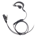 Micrófono-Audífono Profesional / Gancho Ajustable en Forma de G / Cable con Resorte / PTT de Solapa / Compatible con Radios Hytera y Telox | TX-110N-H02