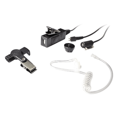 Micrófono-Audífono de Vigilancia / 3 Cables / Tubo Acústico Transparente / PTT Remoto / Uso Profesional Táctico | TX885H02