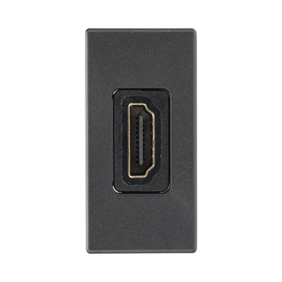 Módulo HDMI / Conector Hembra-Hembra / Full HD y 4K / Acabado Negro / Sistema Modular K45 | SM-HDMI-N