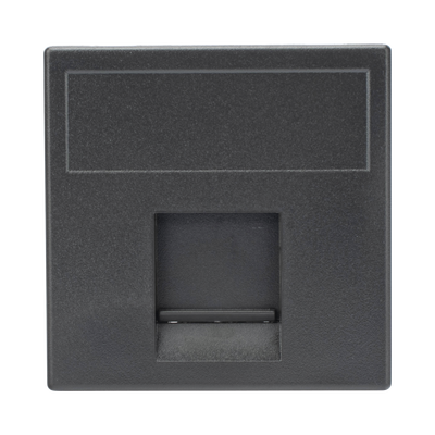 Módulo de Placa Plana / 1 Espacio Jack Keystone / Guardapolvo Integrado / 45 × 45 mm / 8.5 mm Profundidad / Compatible Cajas Teleblock y Ofiblock | SM-1-KEY-N