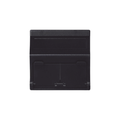 Placa Inclinada Voz y Datos / 2 Módulos RJ45 Keystone / Guardapolvos Integrados / IP20 / 45x45 mm | SM-2-KEYA-N