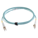 Jumper de Fibra Óptica / Multimodo 50/125 OM3 / LC-LC Duplex / OFNR / 5 m (16.40 pies) / Color Aqua | FJ2-LCLC5L-05AQ