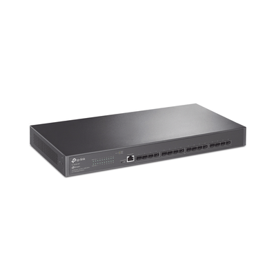 Switch Fibra Óptica L2+ Omada / 16 Puertos SFP+ 10G / 2 Puertos Consola (RJ45 y micro-USB) / Administración Centralizada Omada o Stand-Alone / Multicast IGMP / Calidad de Servicio / Montaje en Rack / Silencioso (sin ventiladores) | TL-SX3016F