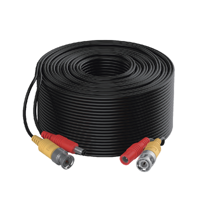 Cable Coaxial Siames (Mini RG59) + Alimentación / 20 Metros de Distancia / CCA / Soporta 1080p (2 Megapixel) hasta 4K (8 Megapixel) / Uso Interior y Exterior | DS-1LH1S2C-20