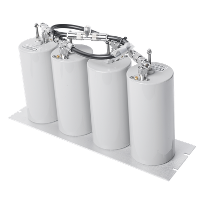Duplexer Pasa Banda-Rechazo de Banda / 400-470 MHz / 4 Cavidades 4" Diámetro / 5 MHz Separación / 250 W / N Hembra / 19" Panel | TPRD-4544
