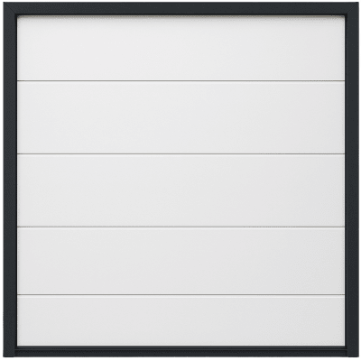 Seccion para puerta de Garage / Lisa / Linea Central / Panel de 21" / Color blanco / Para APDOOR208 / Estilo Americana. | SEC-DOOR20-21