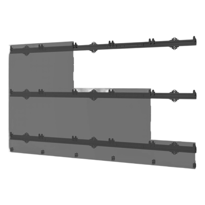 Sistema de Montaje para Videowall LED / 5x5 Paneles / Carga 284.1 kg (625 lb) / Ajuste de Precisión Dual / Aluminio Anodizado / Hasta 135" 3.05 x 1.69 m (10 x 5.5 ft) | LEDUNVS-5X5